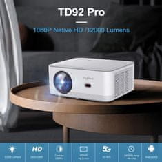 Smart Plus Prenosný miniprojektor ThundeaL TD92 Pro - 1080P FHD, 4K video, WiFi, Android, 3D systém domáceho kina