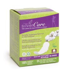 shumee Extra dlhé nočné hygienické vložky Silver Care z organickej bavlny, 8 ks