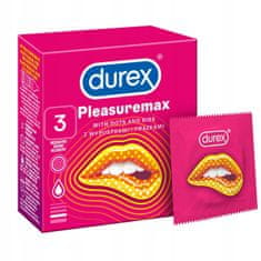 shumee Durex Pleasuremax kondómy 3 ks s rebrovanými vložkami