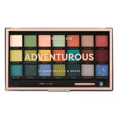 shumee Adventurous Eyeshadow Palette - paletka 21 očných tieňov so štetcom