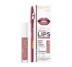 shumee Oh! Sada My Velvet Lips Liquid Matt Lip Kit: matný tekutý rúž 4,5 ml + tužka na pery 1ks 13 Brownie Biscotti