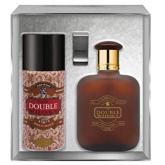 shumee Double Whisky set toaletná voda v spreji 100ml + deodorant v spreji 150ml + spona na bankovky