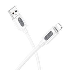 Borofone Dátový kábel BX114 Structure USB-A - Lightning 2,4A 1m biely