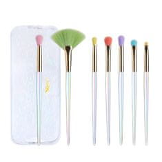 shumee Colorful Makeup Brushes, sada farebných štetcov na makeup v kozmetickej taštičke T318, 7 ks.