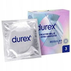 shumee Durex Invisible kondómy dodatočne zvlhčené, 3 tenké kusy