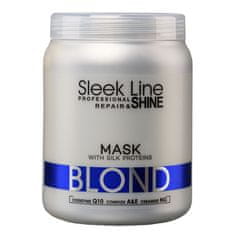 shumee Sleek Line Blond Mask hodvábna maska pre blond vlasy poskytujúca platinový odtieň 1000 ml