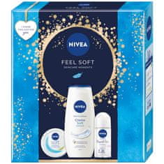 shumee Feel Soft antiperspirant roll-on set 50ml + intenzívne hydratačný krém 100ml + sprchový gél 250ml