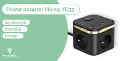 Sieťový adaptér VIKING YC33, biela