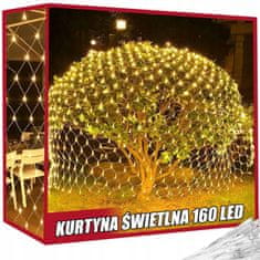 Verk  26203 Vianočná svetelná sieť 160 LED, USB, 2x2, 6m, teplá biela