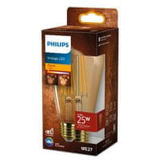 Philips Philips LED filament žiarovka E27 ST64 3,1W (25W) 250lm 1800K nestmievateľná, jantárová