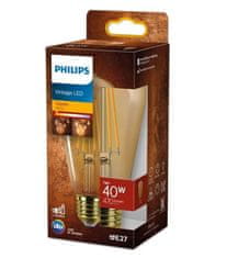 Philips Philips Vintage LED filament žiarovka E27 ST64 7W (40W) 470lm 1800K nestmievateľná, zlatá