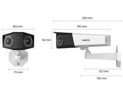 Reolink Duo Series P730 8MPx vonkajšia IP kamera, 4608x1728, bullet, SD slot až 256GB, krytie IP66, PoE, audio, PoE, prísv