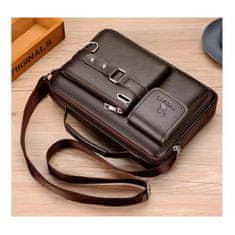 IZMAEL Pánska Crossbody Taška WEIXIER Flynn-Tmavo Hnedá KP35524