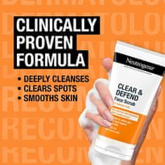 Neutrogena Vyhladzujúci peeling Clear & Defend (Face Scrub) 150 ml