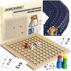 Kruzzel  24639 Drevená montessori výučba násobilky 12x12