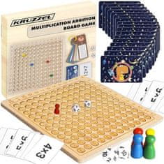 Kruzzel  24639 Drevená montessori výučba násobilky 12x12