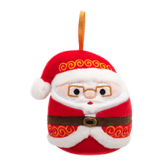 SQUISHMALLOWS Vianočná ozdoba Santa s okuliarmi - Nick, 10 cm