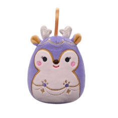 SQUISHMALLOWS Vianočná ozdoba Sob s trblietavými parohmi - Jaida, 10 cm