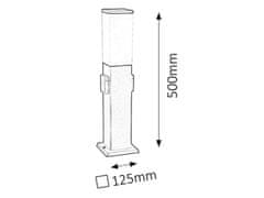 Rabalux Rabalux vonkajšie stĺpikové svietidlo Bonn E27 1x MAX 60W matná čierna IP44 8339