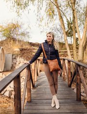 Vuch Dámska crossbody kabelka Prisco Brown