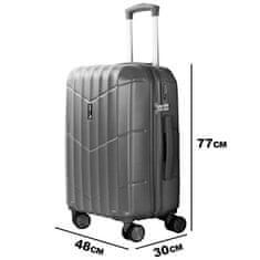 Aga Travel Cestovný kufor 77x48x30 cm MR4669 Sivý