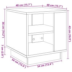 Vidaxl Konferenčný stolík staré drevo 40x40x43 cm spracované drevo