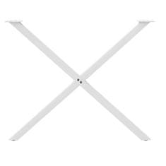 Vidaxl Nohy jedálenského stola X-Shaped 2 ks Biela 90x(72-73) cm Oceľ