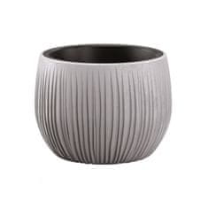 Obal na kvetináč BETON BOWL 2v1 plastový matný d18x14cm