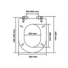 AWD Wc sedátko so spomaľovacím mechanizmom AWD Interior MDF Kalamata