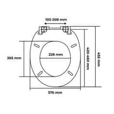 AWD Wc sedátko so spomaľovacím mechanizmom AWD Interior MDF FERN