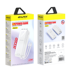 Awei Powerbanka P107K 20 000 mAh, 22,5 W, bílá