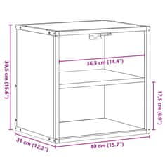 Petromila vidaXL Nástenné nočné stolíky 2 ks hnedý dub 40x31x39,5 cm