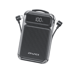 Awei Powerbanka P89K 10 000 mAh, 38,5 W, černá