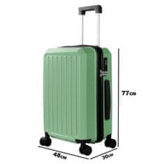 Aga Travel Cestovný kufor 77x48x30 cm MR4668 Zelený