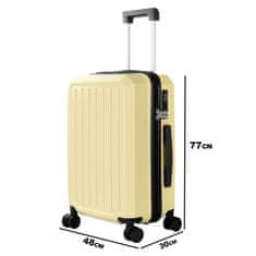 Aga Travel Cestovný kufor 77x48x30 cm MR4668 Béžový