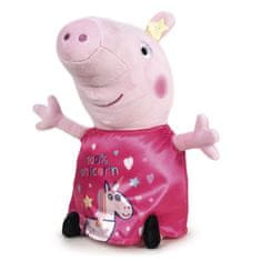 Hollywood Plyšové prasiatko ružové s jednorožcom - Prasiatko Peppa Magic (20 cm)