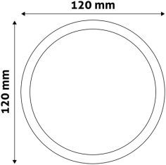 Avide Stropní zápustné svítidlo (9571125) d12cm, 6W, 4000K, 420lm