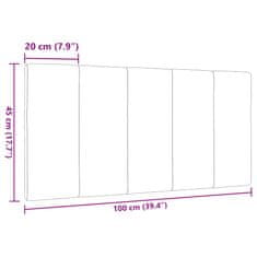 Vidaxl Vankúš na čelo postele tmavohnedý 100 cm látka