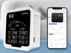 Omnyx Inteligentný merač kvality ovzdušia WiFi s podporou Tuya - PM2,5, CO2, C6H6, PM10