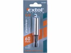 Extol Premium Nadstavec na bity magnetický, 1/4"x60mm, antikorový, EXTOL PREMIUM