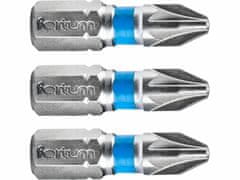 Fortum Bit krížový 3ks, PZ 2x25mm, S2, FORTUM