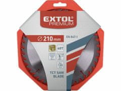 Extol Premium Kotúč pílový s SK plátkami, Ø210x3,2x30mm, 40z, EXTOL PREMIUM