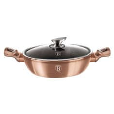 Berlingerhaus Pekáč okrúhly s mramorovým povrchom a pokrievkou 28 cm Rosegold Metallic Line BH-1519