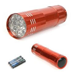 Verk 08013 Mini 9 LED baterka + 3x AAA color