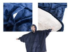 Verk Teplá mikina a oversize deka 2V1 silný fleece modrá