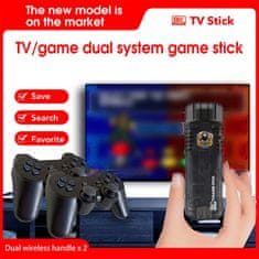 Smart Plus Hra TV Stick Videoherné konzoly Bezdrôtový ovládač Gamepad Najlepšie Hd Arcade Retro X8 Android 10 hier Dual OS 2.4G 4K 64GB Ps1