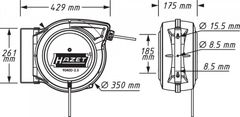 Hazet Samonavíjací bubon káblu 20m 9040D-2.5 HAZET - HA214631