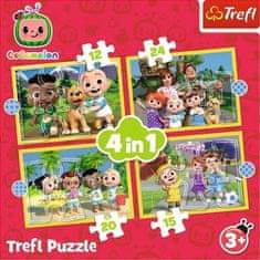 Puzzle Cocomelon Seznamte se 4v1 - (12,15,20,24 dílků)