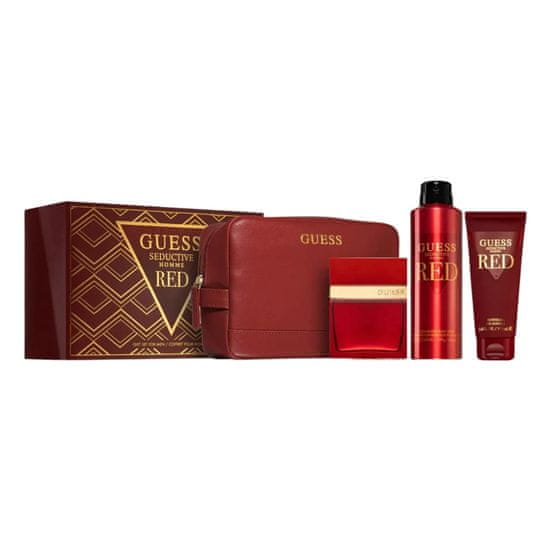 shumee Seductive Red Homme set toaletná voda v spreji 100ml + sprchový gél 200ml + dezodorant v spreji 226ml + kozmetická taštička