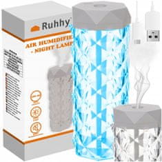 Ruhhy  24625 Zvlhčovač vzduchu, krištáľová lampa, RGB, 400 ml